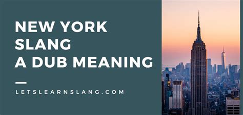 dubbed meaning slang